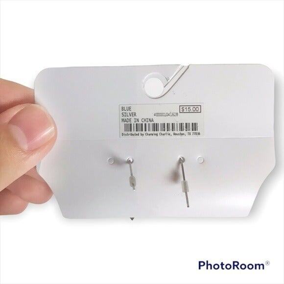 Charming Charlie NEW Pair of Silver Tone Dangling Earrings With Backings - Picture 2 of 4